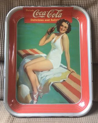 Springboard Girl - American Art Coke Tray C1939