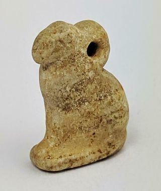 Ancient Egyptian Carved Stone Cat Amulet