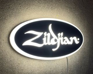 zildjian cymbal LED ILLUMINATED LIGHT UP WALL SIGN MUSIC ROOM MUSICAL INSTRUMENT 2