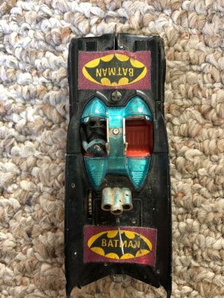 Vintage Corgi Toys Batmobile Diecast Model Car - Batman Figure - Great Britain