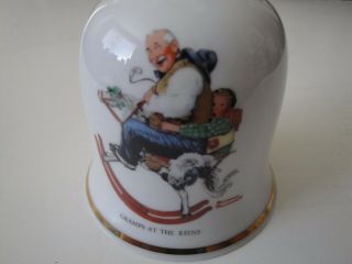 Vintage Norman Rockwell Bell Danbury GRAMPS AT THE REINS 1979 Collectible 2