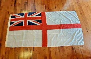 Vintage Wwii Era British Royal Naval Ensign (flag) - A True Piece Of History