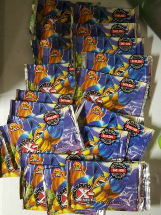 25 Packs 1996 Fleer X Men 6 Cards Per Pack Marvel No Box Wolverine Foil