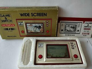 Vintage Nintendo Game & Watch Octopus Oc - 22 Handheld Game Boxed /tested - B318 -