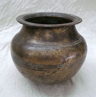 Ancient Antique Collectible Old Brass Holy Water Pot Rajasthan India