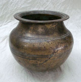 ancient antique collectible old brass holy water pot rajasthan india 2
