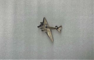 WW2 STERLING US Army Air Corps Large 4 - Engine Bomber Airplane Pin WING STARS 2