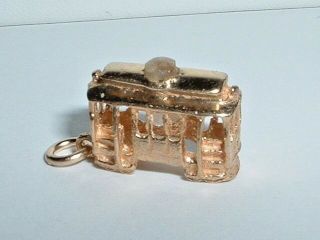 Vintage 14k Yellow Gold San Francisco Cable Car Trolley Charm