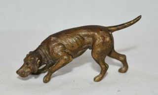 Vintage Vienna Bronze Pointer Hunting Dog Figurine