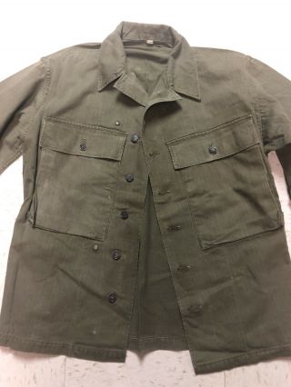 Ww2 Military Us Army 13 Star Button Hbt Shirt Jacket 34r
