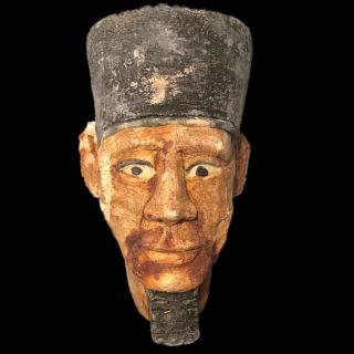 Egyptian Pharoah Bust Statue,  Late Period 664 - 332 Bc (3) Large Over 12.  5 Cm