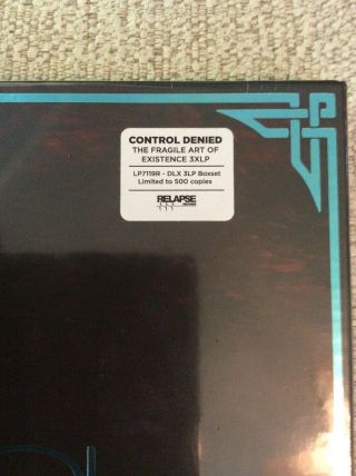 CONTROL DENIED The Fragile Art Of Existence Vinyl 3LP Box Set Deluxe Death 3