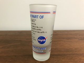 NASA Kennedy Space Center It ' s Only Rocket Science Tall 5 oz Shot Glass Frosted 2