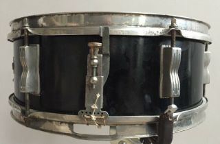 Vintage Ludwig Pioneer Snare Drum Black Lacquer Pre Serial Number Keystone Badge 3