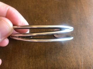 Authentic Tiffany & Co Vintage Sterling Silver Zig Zag Modernist Cuff Bangle