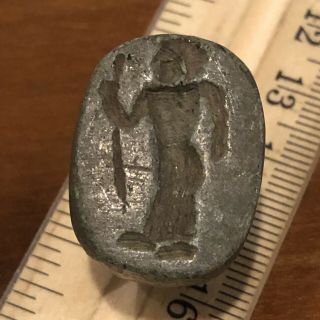 Ancient Roman Style Empire Intaglio Bead Pendant Carved Stone Old Signet Seal