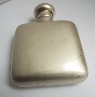Lovely English Antique Victorian 1901 Solid Sterling Silver Hip Spirit Flask
