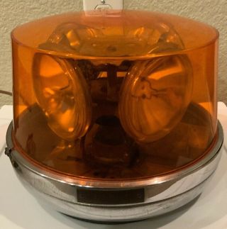Vintage Dietz 211 Rotating Warning Beacon Light Amber