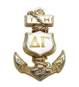 Delta Gamma Badge - Yellow Gold Greek Anchor Sorority Pin