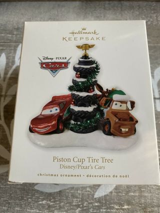 Hallmark Disney Pixar Cars Piston Cup Tire Tree 2010 Keepsake