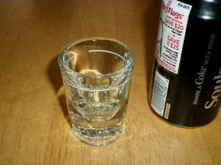 Thick Walled & Heavy In Weight Shot Glass,  Vintage 1970 