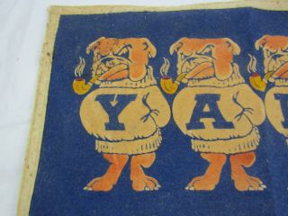 RARE 1930 ' S VTG YALE Bulldog Felt Banner Pennant Football CHIPEN ' CO CHICAGO 3