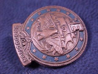 Ww2 Pt Boat Mfg Packard Marine Us Navy E For Production Pin Vintage Naval Award