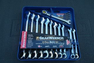 Nos Vintage Gearwrench 9620n 12 Piece Reversible Metric Ratcheting Wrench Set