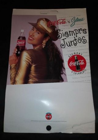 Selena Quintanilla 1994 Very Rare Official Coca Cola Coke Poster Ad.