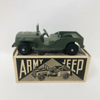 Vintage 1956 Cj5 Army Jeep Tootsietoy - Store Stock Box