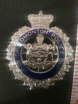 Vintage Obsolete City Of Edmonton Police Hat Badge