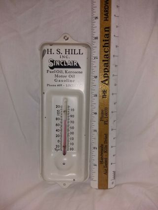 Make Offer 1950s Sinclair Motor Oil Gas Metal Thermometer Hs Hill Lockport Ny