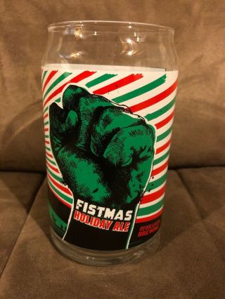 Revolution Brewing Chicago Fistmas Holiday Christmas Ale Beer Glass 2