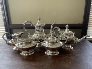 Antique Reed & Barton Victorian Silver Plate Coffee & Tea Set