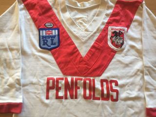 ST GEORGE DRAGONS 80s PENFOLDS VINTAGE CLASSIC NRL SHIRT JERSEY SMALL 2