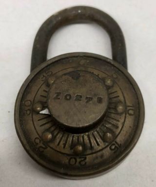Vintage Dudley Combination Lock,  Patented 1920,  Dudley Lock Corp.