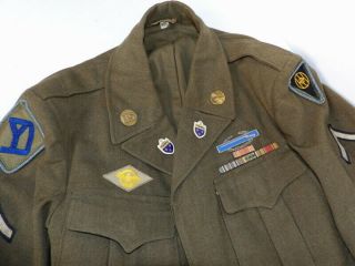 Ww2 Us Army Eto Gi 328th Infantry 26th Infantry Div Combat Pfc Ike Tunic Badged