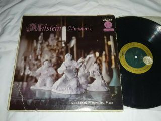 Capitol P 8339 Ed1 Nathan Milstein,  Leon Pommers: Violin Miniatures.  Nm/nm -