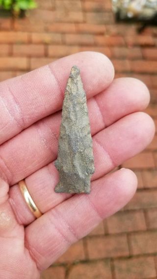 2 1/8 " Argillite Lamoka Arrowhead Point Nj Pa Ny Ct Artifact Archaic