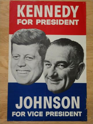 John Kennedy Lyndon Johnson 1960 Campaign Poster -