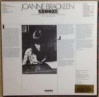 JOANNE BRACKEEN TRIO - Snooze - with Cecil McBee & Billy Hart - Choice LP NM 2