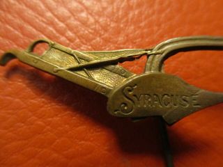Antique Syracuse Chilled Plow Co Pin John Deere Syracuse Ny Advertising