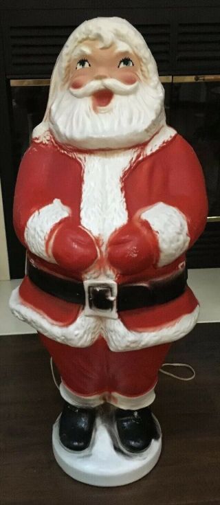 Vintage 1960s Christmas Santa Claus Blow Mold 975 By Beco Products