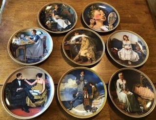 Norman Rockwell ‘rediscovered Women’,  Set Of 8 Ind.  China Collector’s Plates