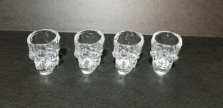 4 1 Oz Crystal Head Vodka Skull Shot Glasses Set Of 4