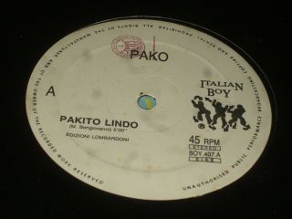 Pako ‎– Pakito Lindo 1990 Italian Boy Records.  Mega Rare