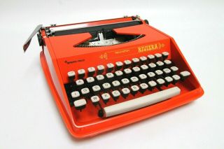 Vintage Typewriter - Sperry Rand Remington Riviera - 1960s - Orange