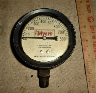 Vintage Marsh Instrument Co Gauge Pressure Myers Steam Punk