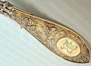 Sterling Serving Spoon W/ Mythical Bird / Griffin On Handle,  Whiting " Arabesque "