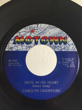 Northern Soul 45 Carolyn Crawford Devil In His Heart On Motown Hear Vg,